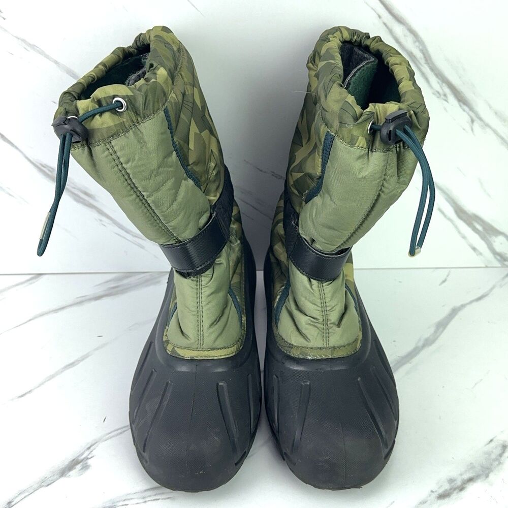 SOREL NY3504-371 Flurry Youth Size US 7 EUR 39 Winter Snow Boot Camo Stompers - Picture 2 of 9